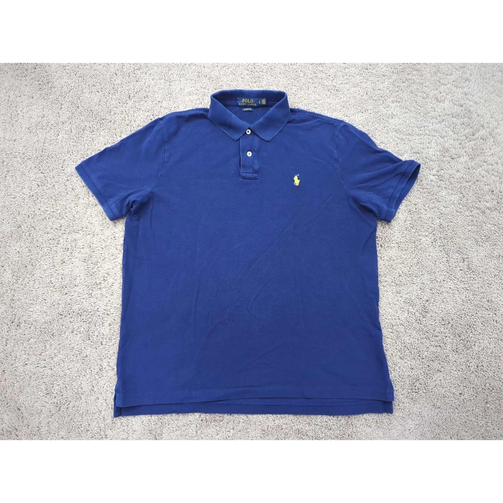 Polo Ralph Lauren Polo Shirt Mens‎ L Blue Short Sleeve Classic Fit Golf Casual